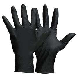 Boîte de 50 gants en nitrile antidérapant noirs Kraftwerk